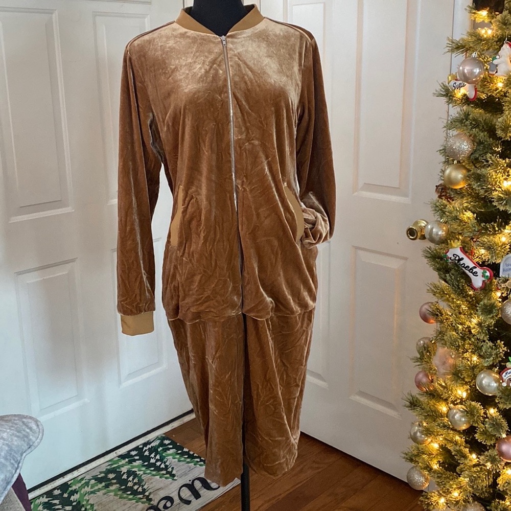 Lavish Alice Gold Velour Jacket Dress